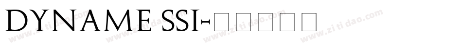 Dyname SSi字体转换